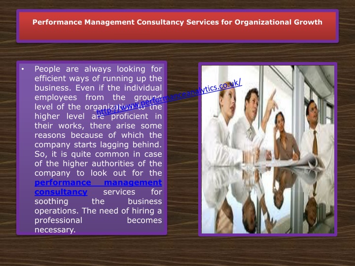 performance management consultancy services for organizational growth