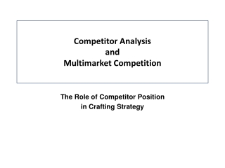 Competitor Analysis and Multimarket Competition