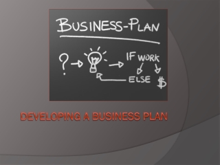 Developing a business plan