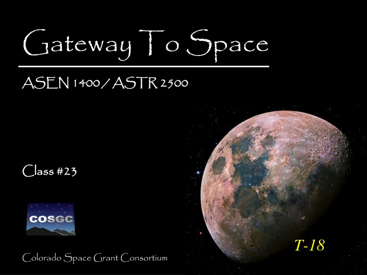 gateway to space asen 1400 astr 2500 class 23
