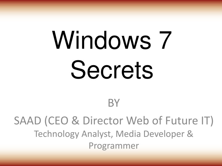 windows 7 secrets
