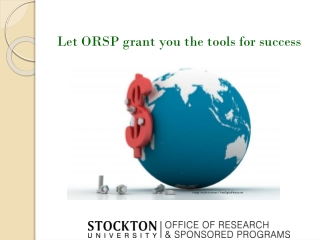 Let ORSP grant you the tools for success