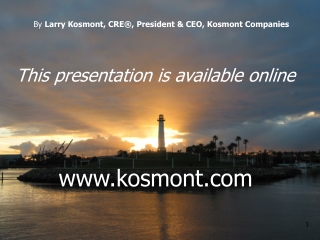 This presentation is available online kosmont