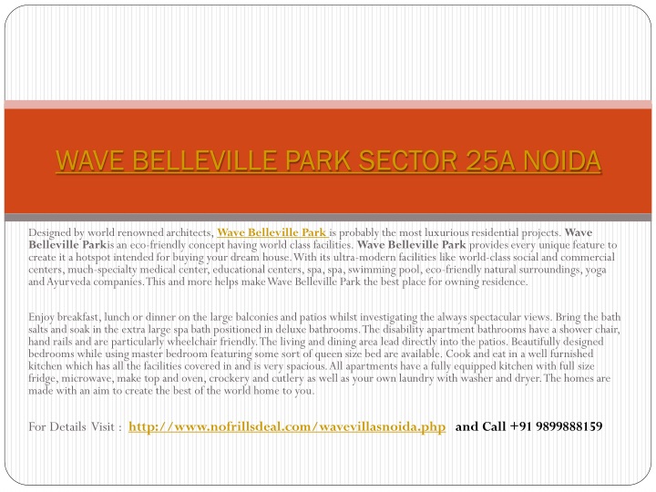 wave belleville park sector 25a noida