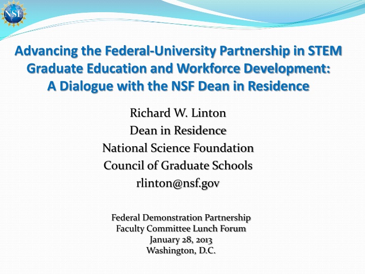 advancing the federal university partnership