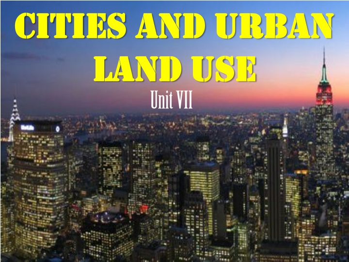 cities and urban land use
