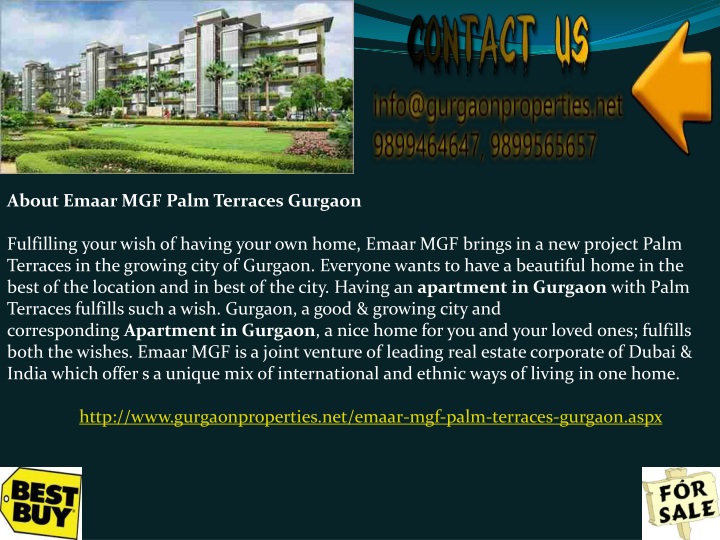 about emaar mgf palm terraces gurgaon fulfilling