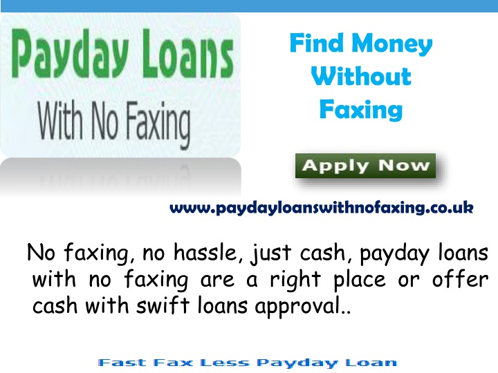 find money without faxing