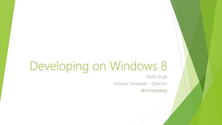 developing on windows 8