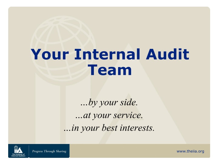 your internal audit team