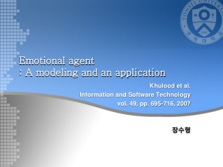 Emotional agent : A modeling and an application