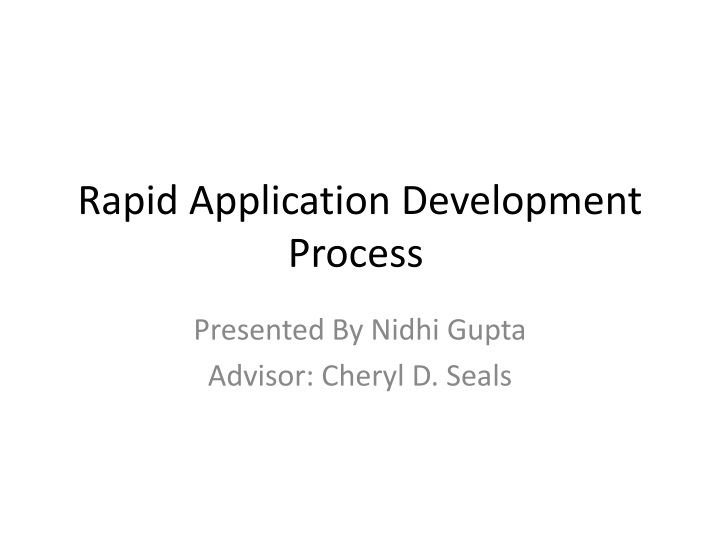 rapid application development process