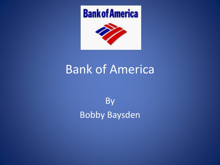 powerpoint presentation (bank of america