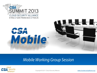 Mobile Working Group Session