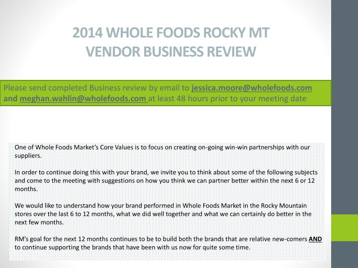 2014 whole foods rocky mt vendor business review