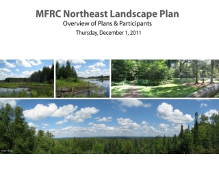 MFRC Northeast Landscape Plan Overview of Plans &amp; Participants