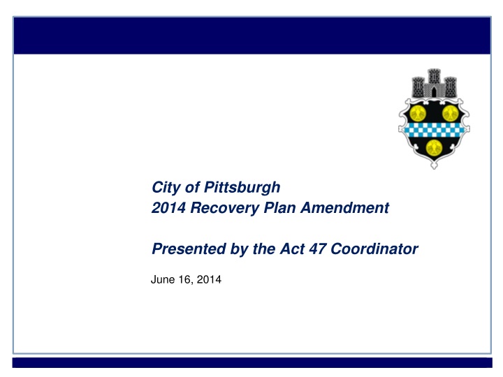 city of pittsburgh 2014 recovery plan amendment