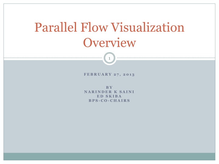parallel flow visualization overview