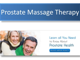 Prostate Massage Therapy