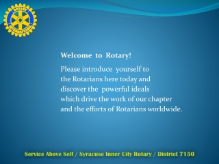 Welcome to Rotary!