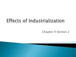 Effects of Industrialization