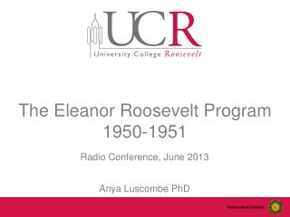 The Eleanor Roosevelt Program 1950-1951