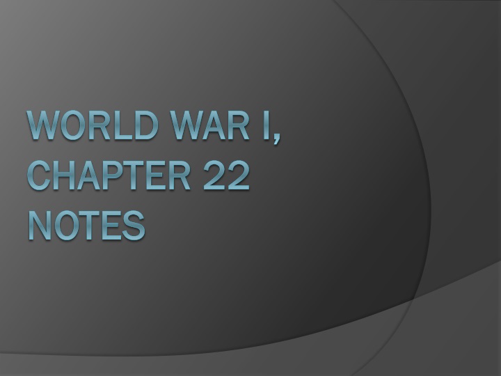 world war i chapter 22 notes