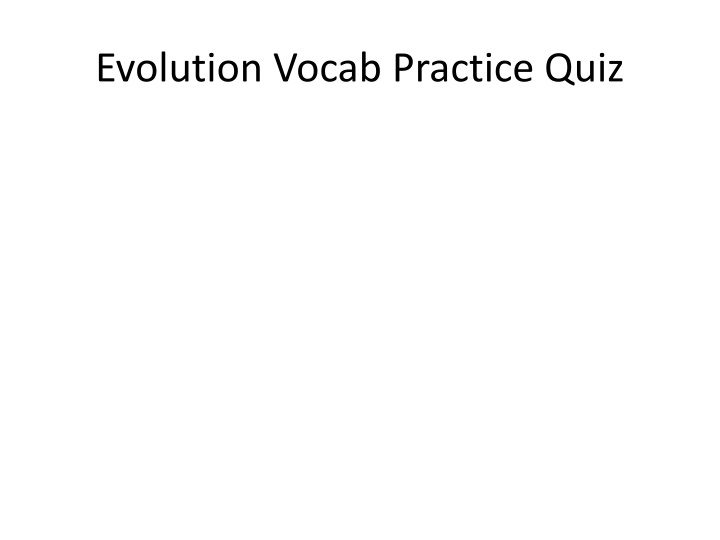 evolution vocab practice quiz