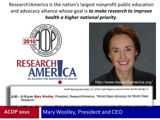 Mary Woolley, President and CEO