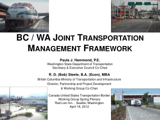 BC / WA Joint Transportation Management Framework