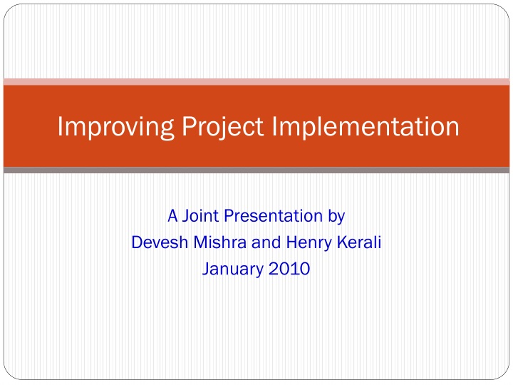 improving project implementation