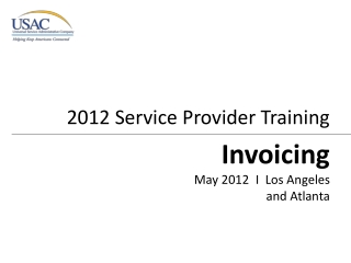 2012 Service Provider Training