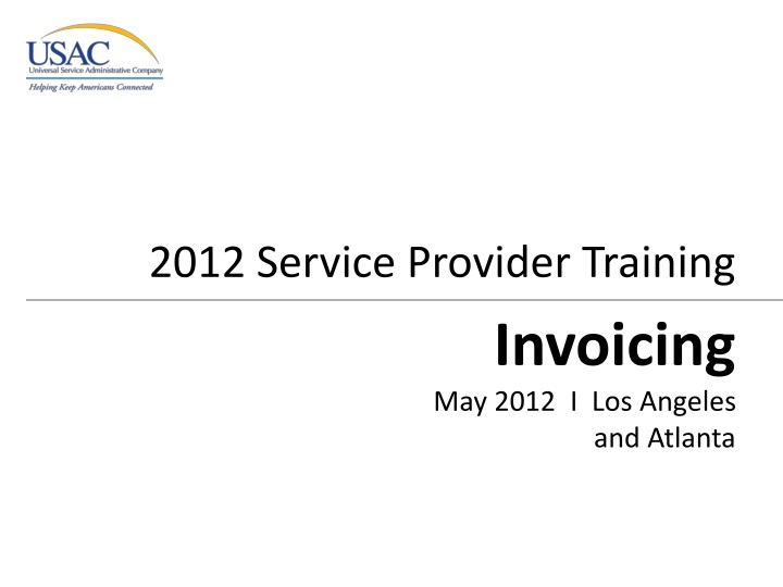 2012 service provider training