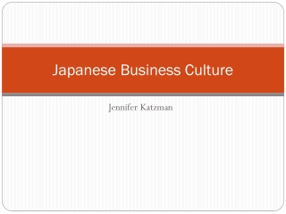 Japanese Business Culture
