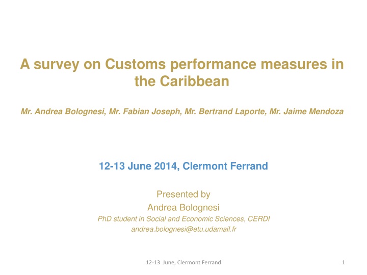 a survey on customs performance measures