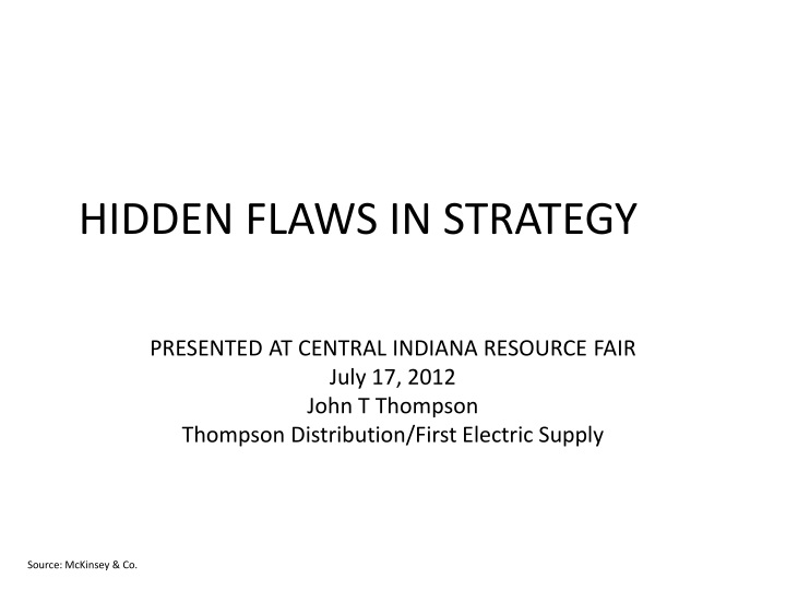 hidden flaws in strategy