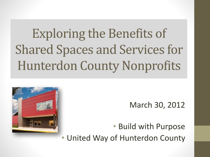 exploring the benefits of shared spaces and services for hunterdon county nonprofits