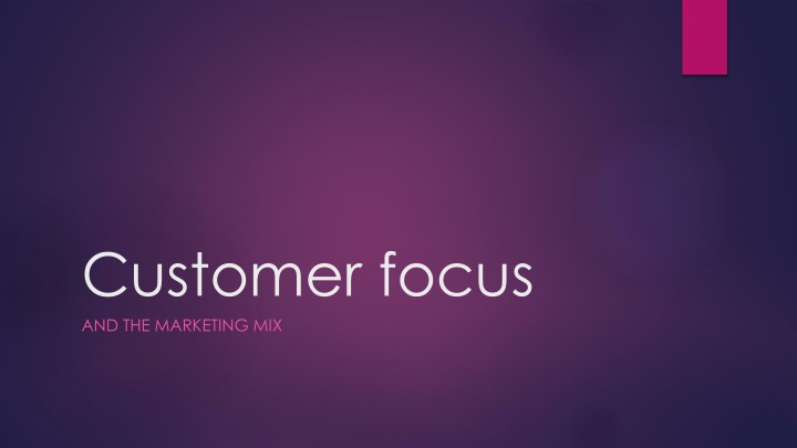 customer focus