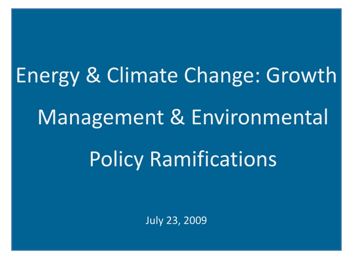 energy climate change growth management