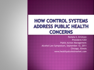 How Control systems address Public Health Concerns