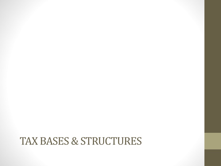 tax bases structures