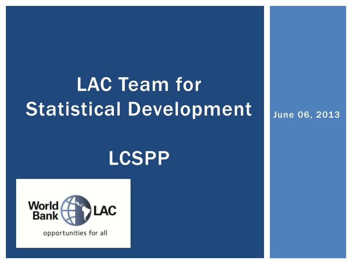 lac team for statistical development lcspp