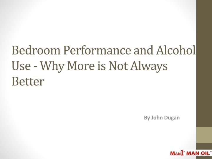 bedroom performance and alcohol use why more is not always better