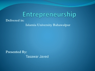 Entrepreneurship