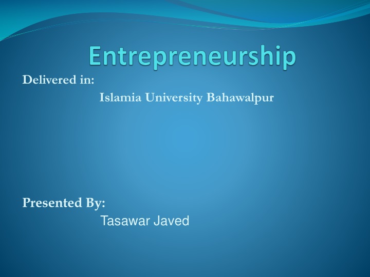 entrepreneurship