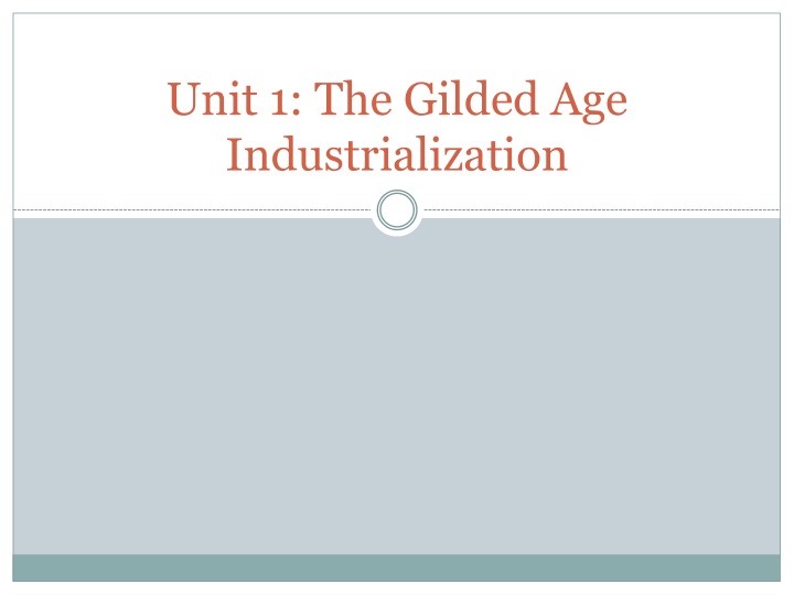 unit 1 the gilded age industrialization