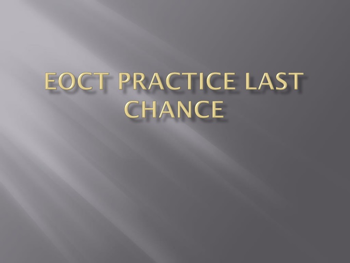 eoct practice last chance
