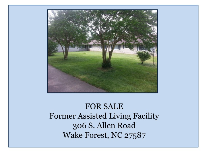 for sale former assisted living facility