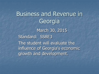 Business and Revenue in Georgia