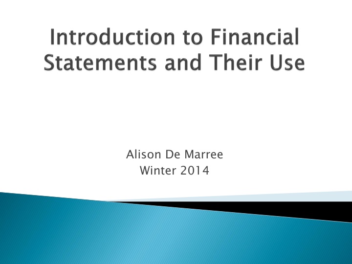 introduction to financial statements and their use